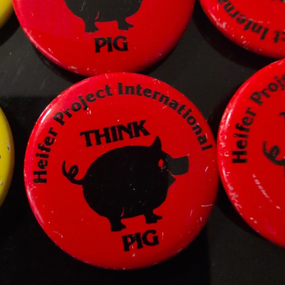 Vintage Heifer Project International Pinback Button Set Farm Animals 16pc VG - Picture 4 of 6